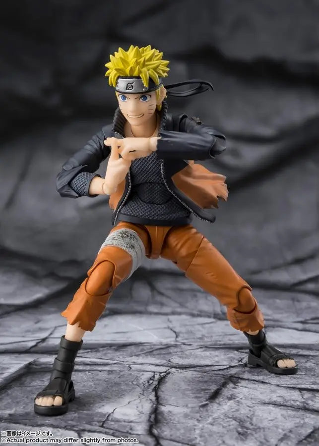 Figurine Naruto Uzumaki S.H.Figuarts - pose d'action, vue complète