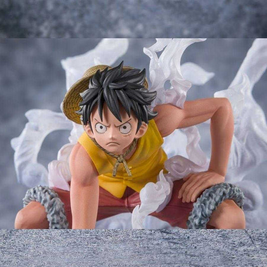 Figurine One Piece Luffy Gear 2 Paramount War Figuarts Zero - Vue de face montrant la pose dynamique de combat avec expression déterminée