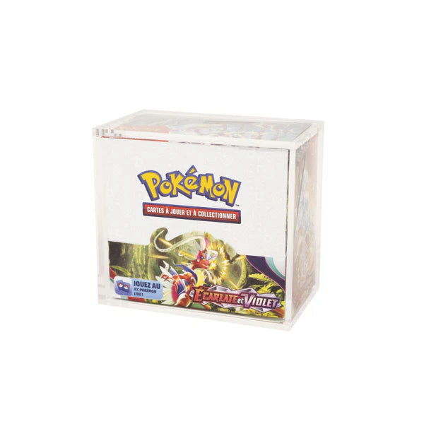 Display Pokemon protégé dans sa boîte acrylique TreasureWise avec couvercle magnétique